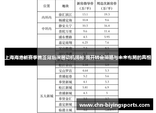 上海海港新赛季首签背后深层动机揭秘 揭开转会策略与未来布局的真相