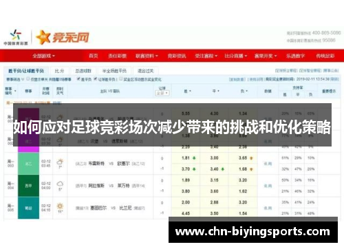 如何应对足球竞彩场次减少带来的挑战和优化策略